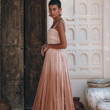 Dusty Pink Tribal Goddess Slip Over • Ethnic Handwoven Macrame Net Overlay Dress - AYA SW IDR