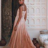 Dusty Pink Tribal Goddess Slip Over • Ethnic Handwoven Macrame Net Overlay Dress - AYA SW IDR
