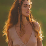 Dusty Rose Makosh Goddess Dress • Organic Bridesmaid Kimono Dress • Cotton Wrap Dress - AYA SW IDR