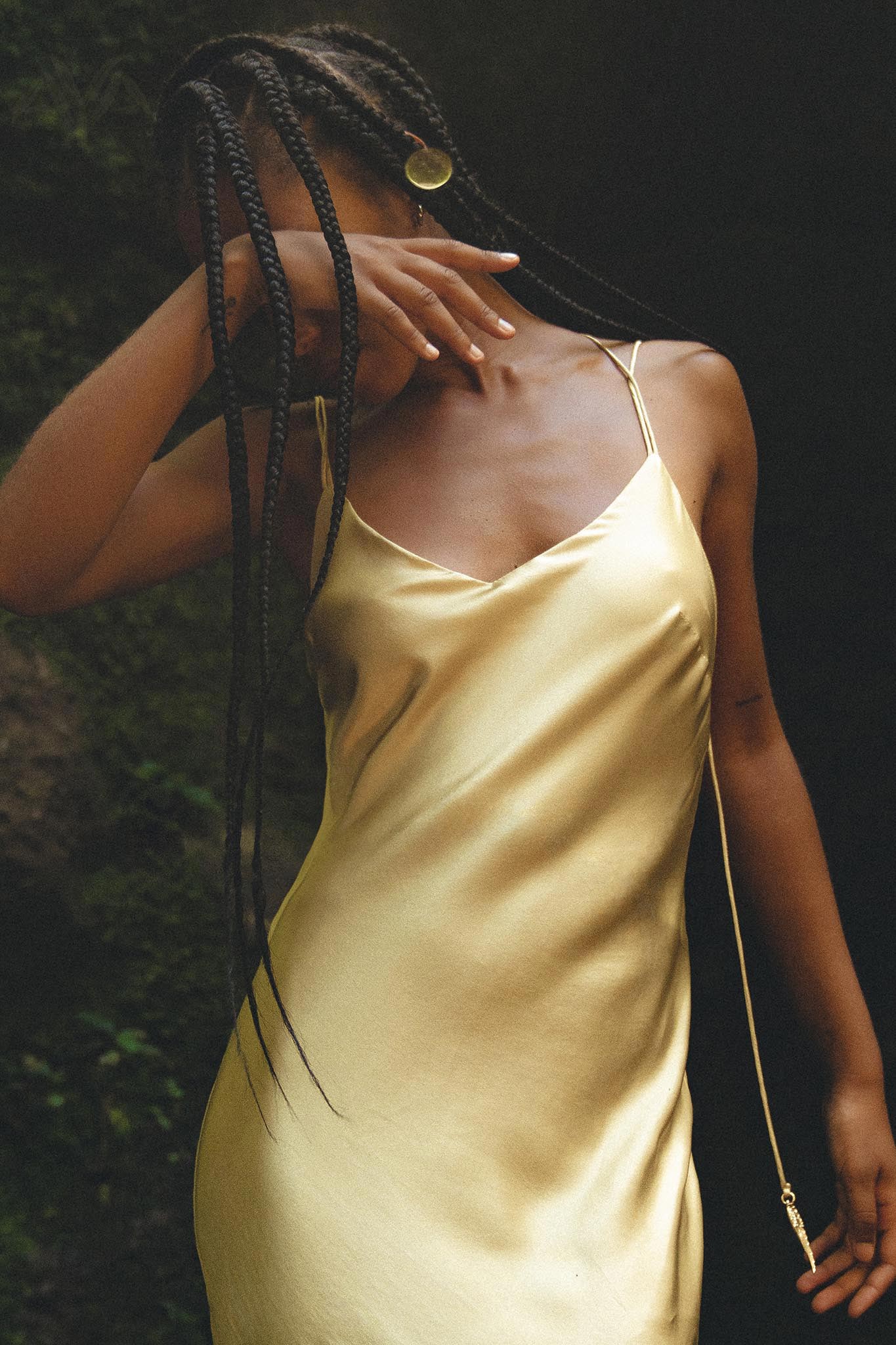 Golden Silk Slip Dress • Peace Silk Boho Dress Women • Silk Long Maxi Dress - AYA SW IDR