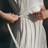 Greek Goddess Dress • Boho Dress • Organic Cotton Bridesmaid Dress • Bohemian Dress - AYA SW IDR