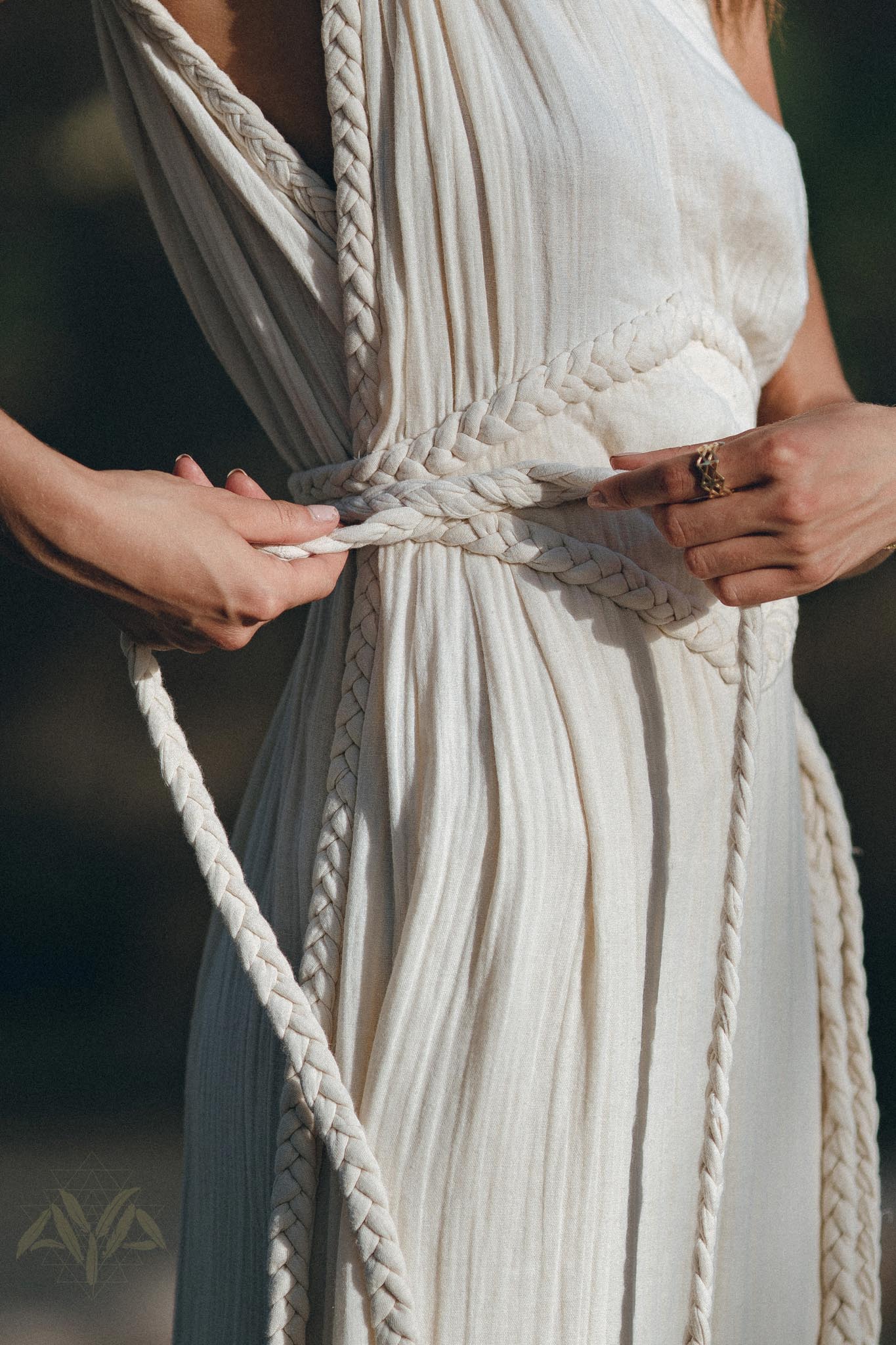 Greek Goddess Dress • Boho Dress • Organic Cotton Bridesmaid Dress • Bohemian Dress - AYA SW IDR