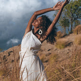 Greek Goddess Dress • Boho Dress • Organic Cotton Bridesmaid Dress • Bohemian Dress - AYA SW IDR