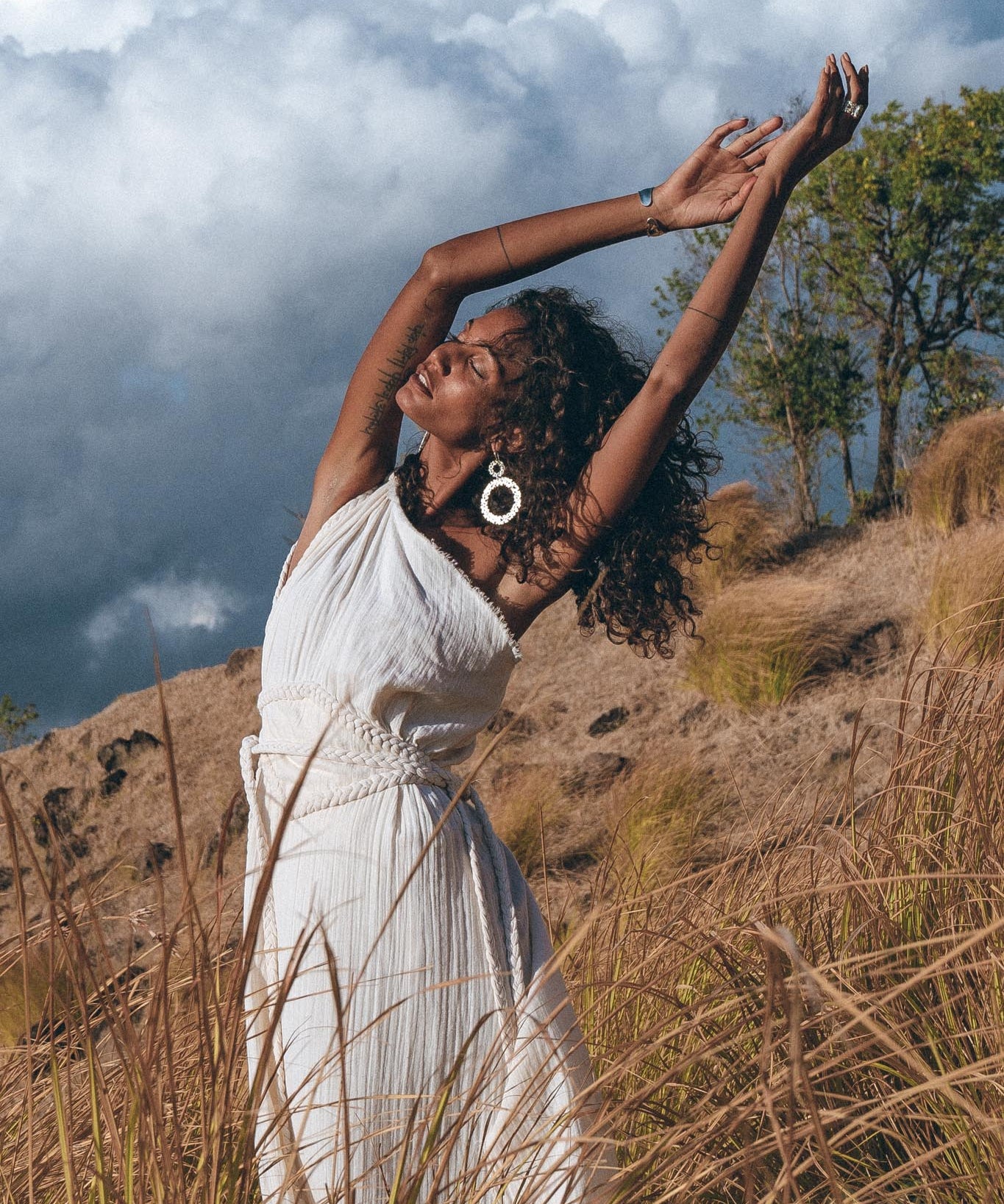 Greek Goddess Dress • Boho Dress • Organic Cotton Bridesmaid Dress • Bohemian Dress - AYA SW IDR