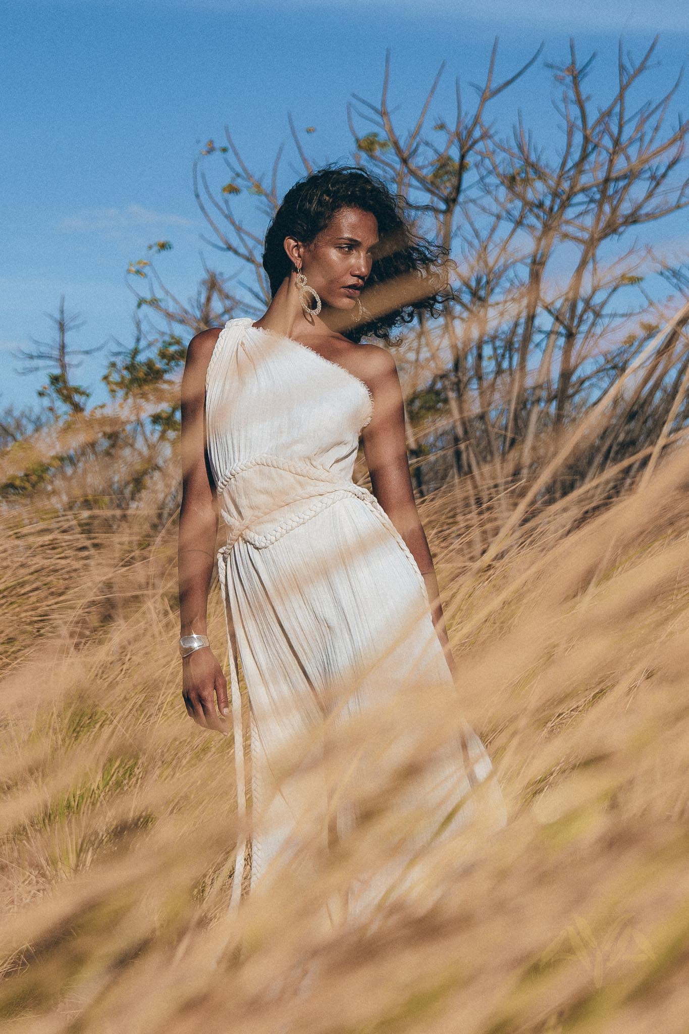 Greek Goddess Dress • Boho Dress • Organic Cotton Bridesmaid Dress • Bohemian Dress - AYA SW IDR