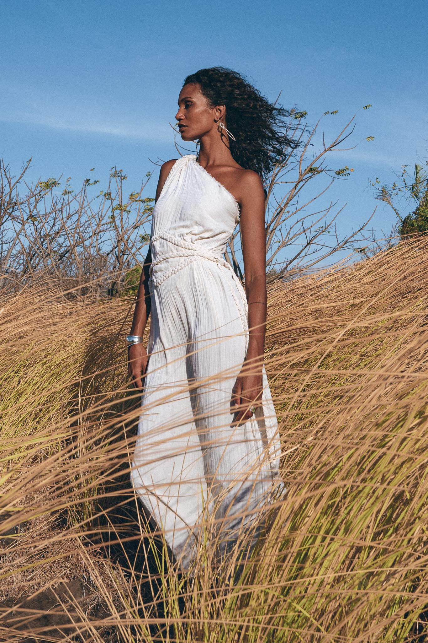 Greek Goddess Dress • Boho Dress • Organic Cotton Bridesmaid Dress • Bohemian Dress - AYA SW IDR