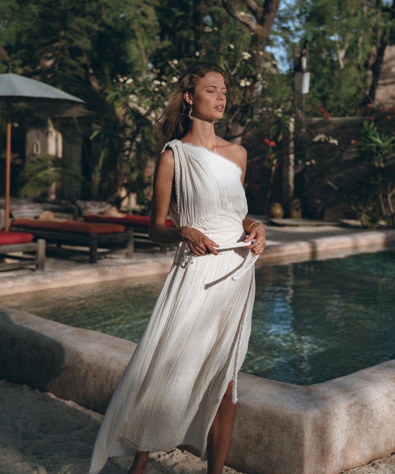 Greek Goddess Dress • Boho Dress • Organic Cotton Bridesmaid Dress • Bohemian Dress - AYA SW IDR