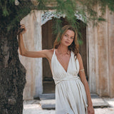 Greek Goddess Dress • Simple Wedding Dress • Organic Cotton Bridesmaid Dress - AYA SW IDR