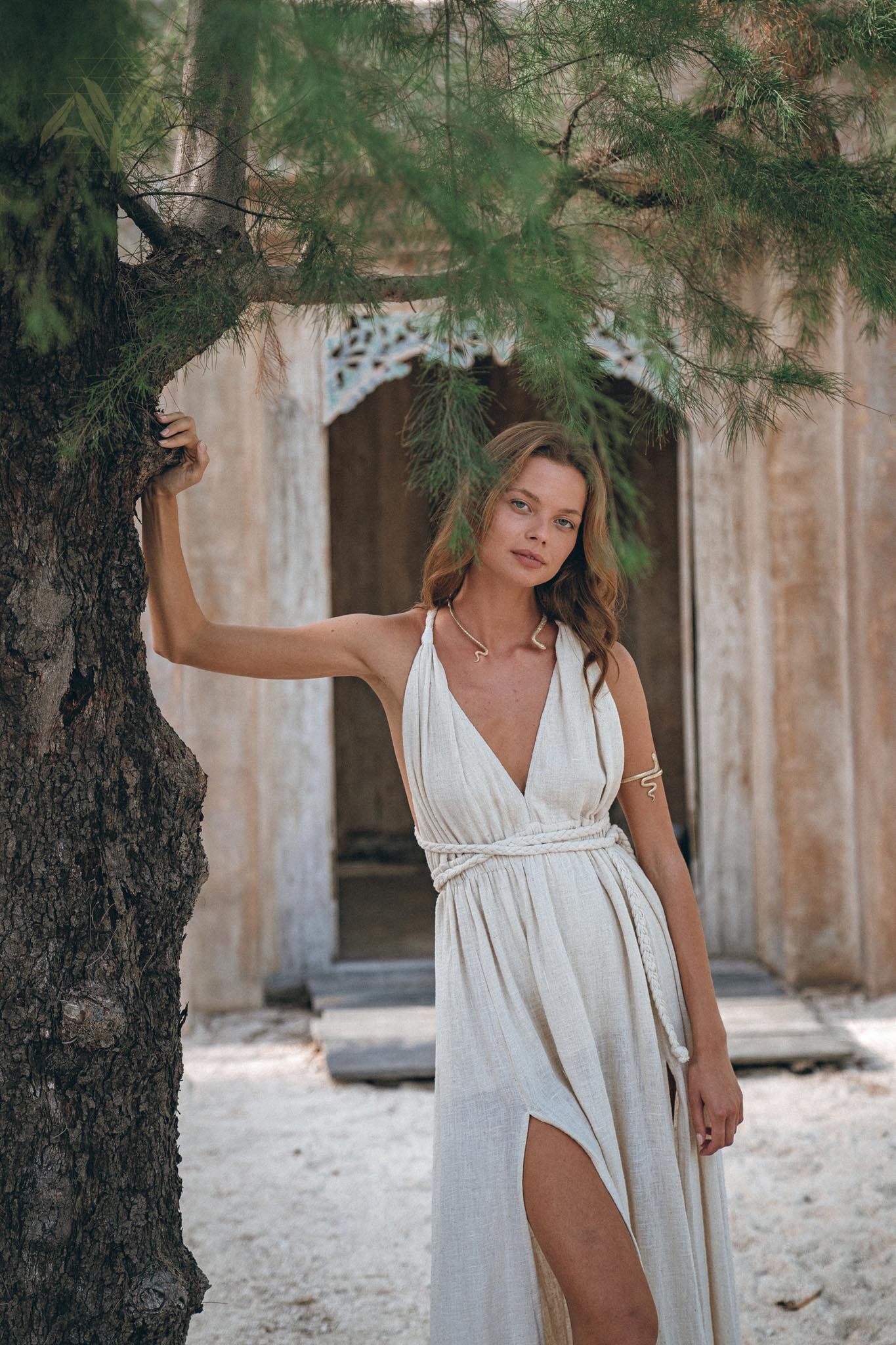 Greek Goddess Dress • Simple Wedding Dress • Organic Cotton Bridesmaid Dress - AYA SW IDR