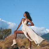 Greek Goddess Dress • Simple Wedding Dress • Organic Cotton Bridesmaid Dress - AYA SW IDR