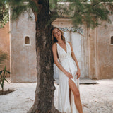 Greek Goddess Dress • Simple Wedding Dress • Organic Cotton Bridesmaid Dress - AYA SW IDR
