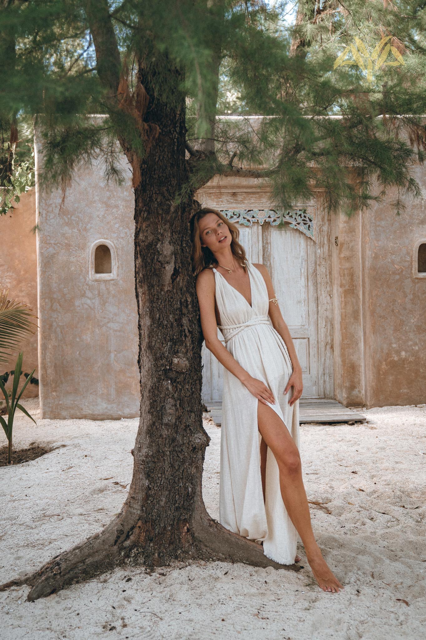 Greek Goddess Dress • Simple Wedding Dress • Organic Cotton Bridesmaid Dress - AYA SW IDR