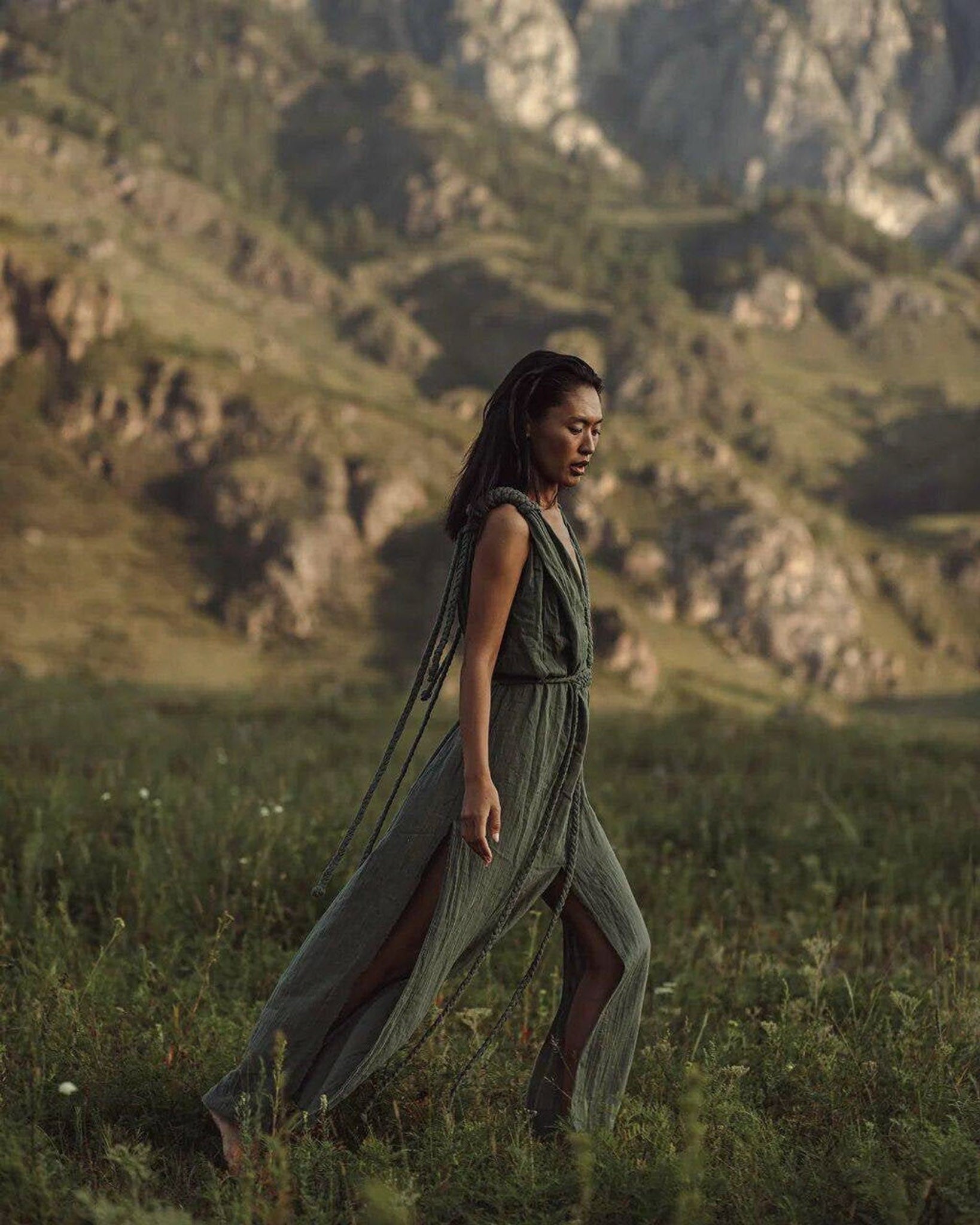 Green Nomad Spirit Dress (Adjustable size, multiway dress) - AYA SW IDR