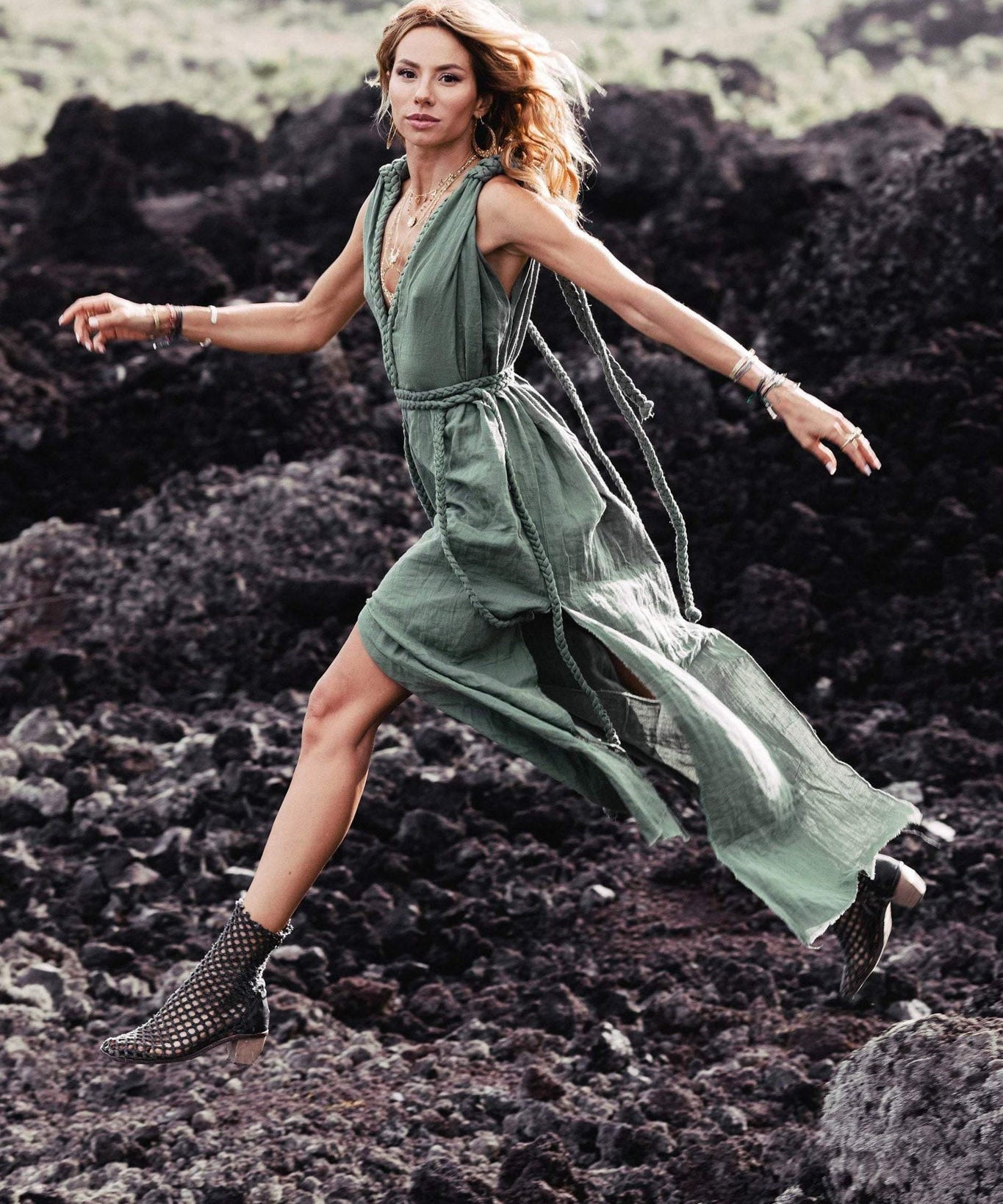 Green Nomad Spirit Dress (Adjustable size, multiway dress) - AYA SW IDR