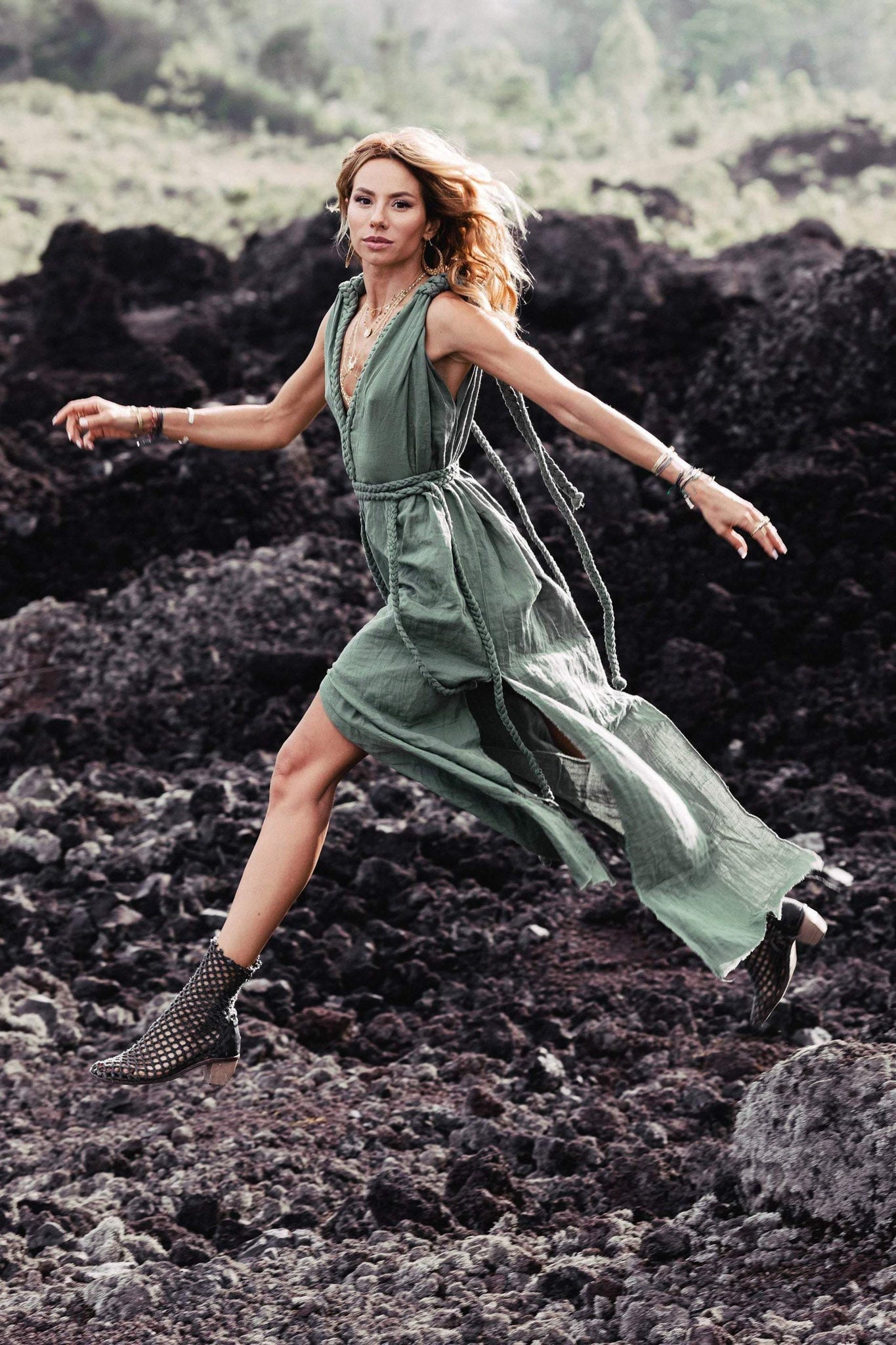 Green Nomad Spirit Dress (Adjustable size, multiway dress) - AYA SW IDR