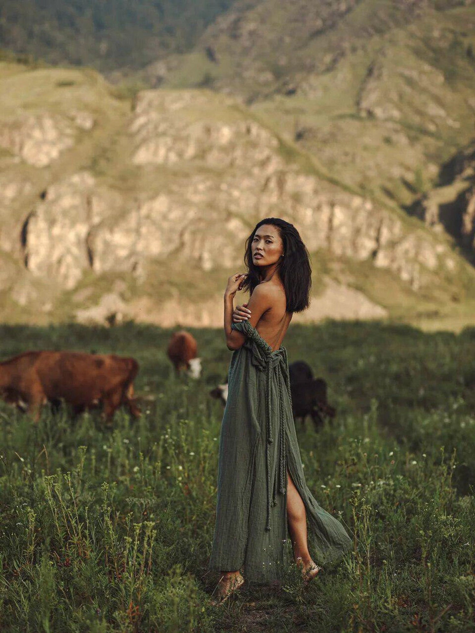 Green Nomad Spirit Dress (Adjustable size, multiway dress) - AYA SW IDR