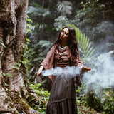 Grey Cotton Boho Skirt - AYA SW IDR
