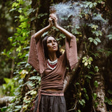 Grey Cotton Boho Skirt - AYA SW IDR