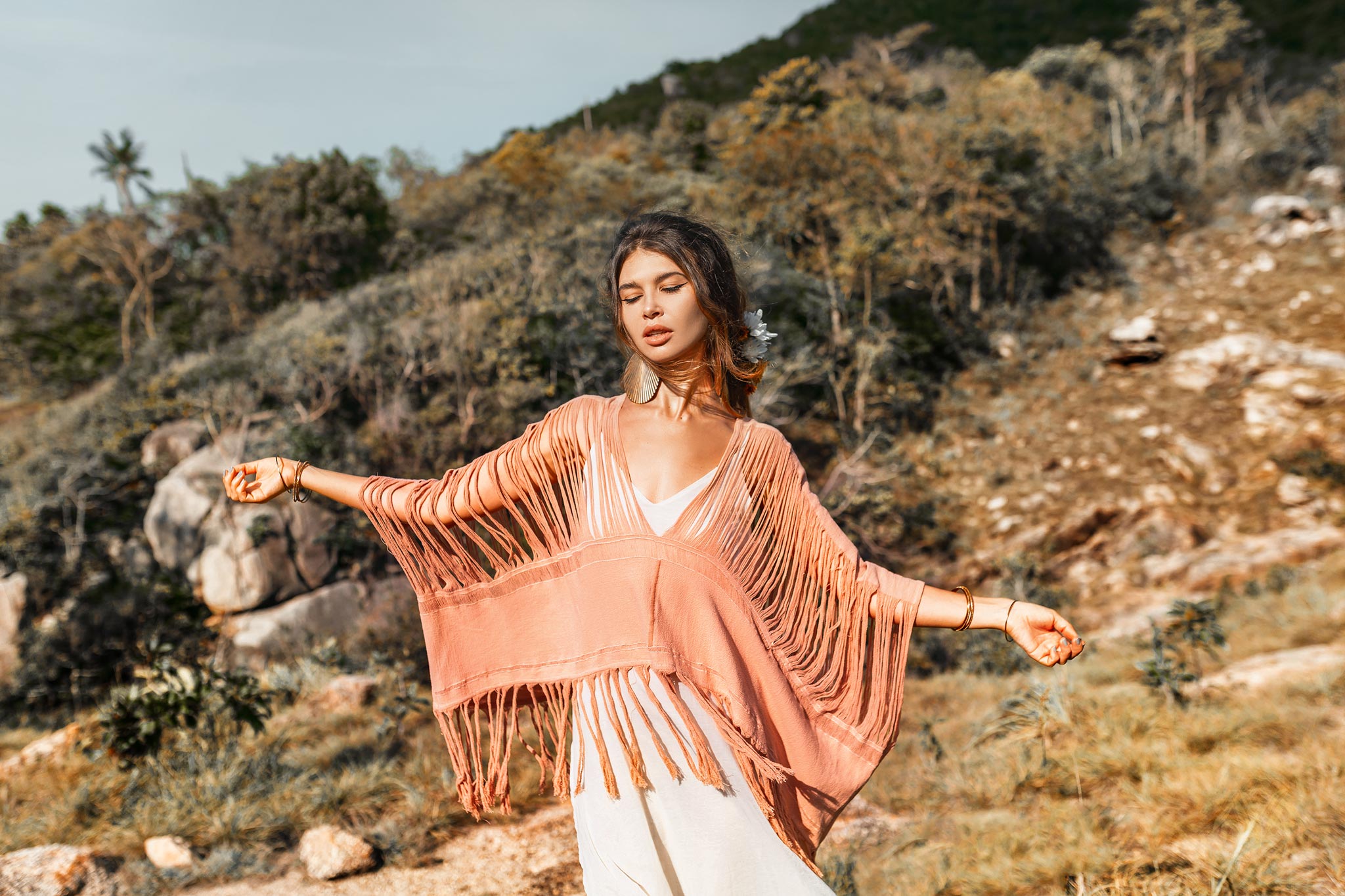 Hand Loomed Cotton Blouse • Boho Top Women • Bohemian Top - AYA SW IDR