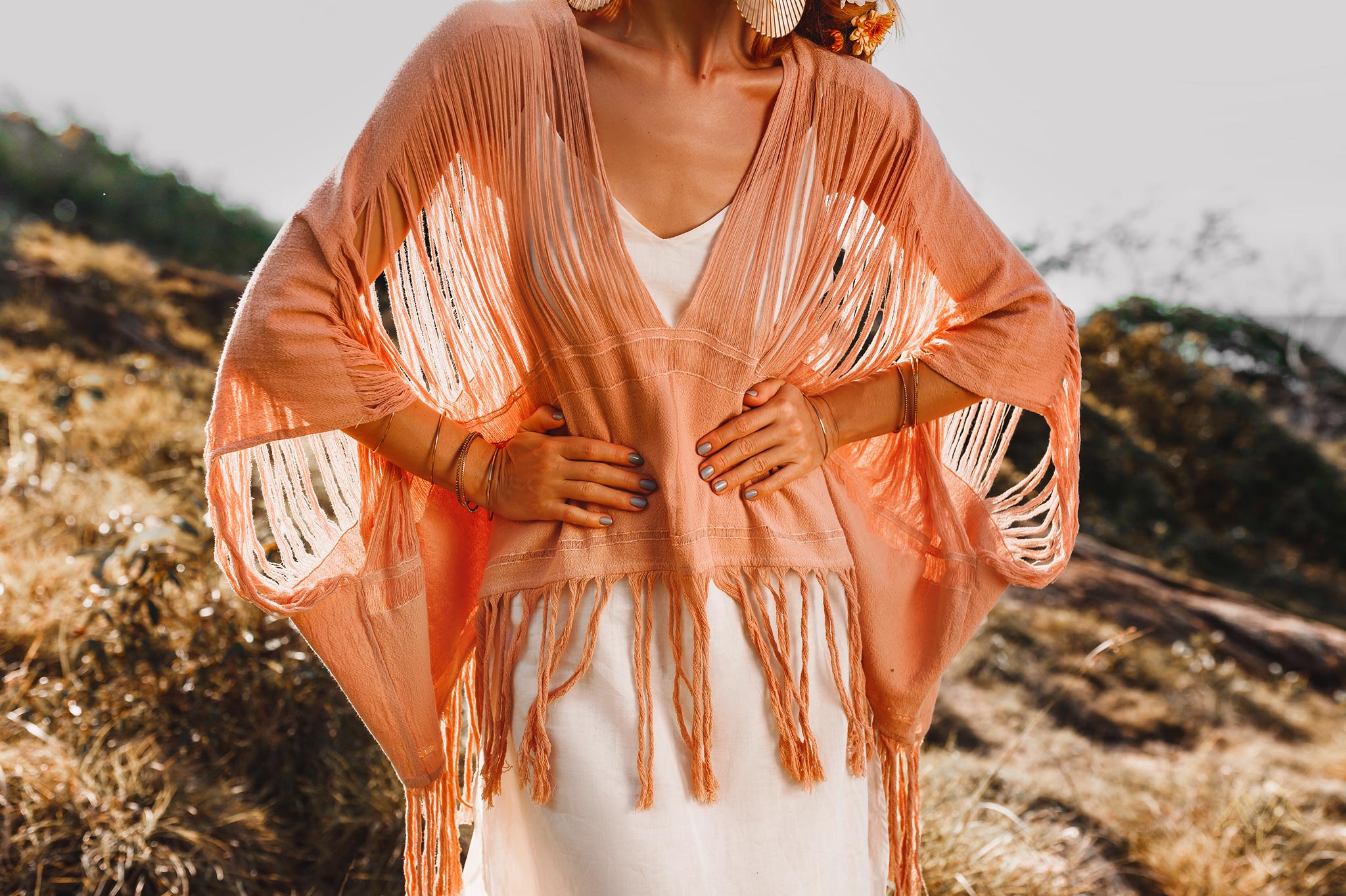 Hand Loomed Cotton Blouse • Boho Top Women • Bohemian Top - AYA SW IDR