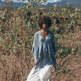 Hand Loomed Cotton Blouse • Boho Top Women • See Through Bohemian Top - AYA SW IDR