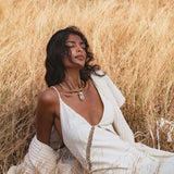 Handwoven Cotton Jacket Top in Cream · Textured Open Layer · Bohemian Statement Piece - AYA SW IDR
