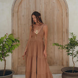 Latte Multiway Dress • Beach Adjustable Dress • Boho Sleeveless Dress - AYA SW IDR