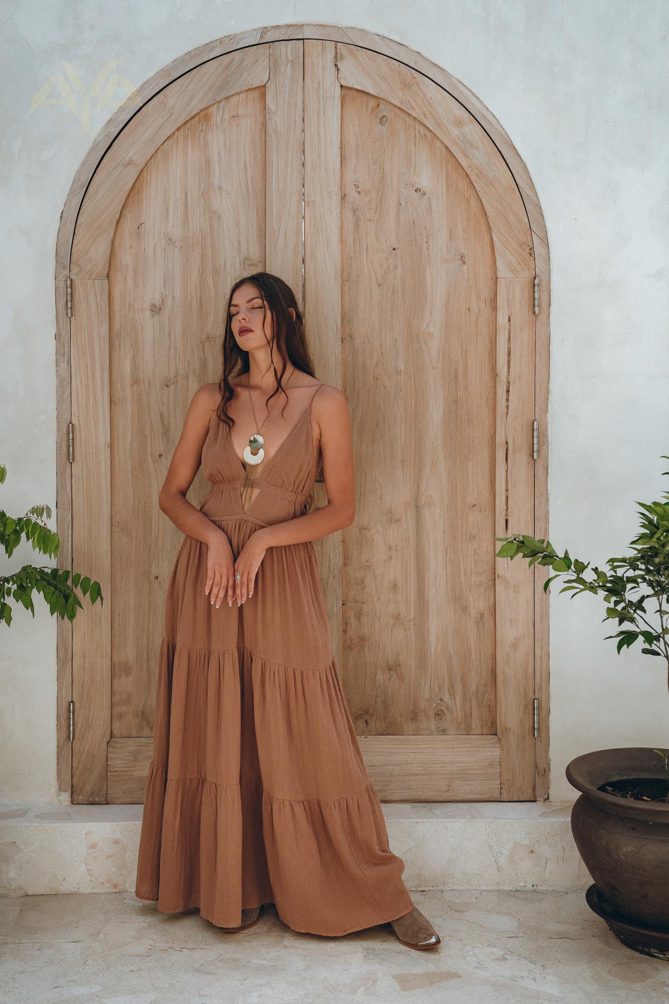 Latte Multiway Dress • Beach Adjustable Dress • Boho Sleeveless Dress - AYA SW IDR