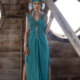 Turquoise Nomad Spirit Dress  (Adjustable size, multiway dress) - AYA Sacred Wear