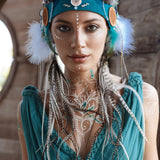 Turquoise Nomad Spirit Dress  (Adjustable size, multiway dress) - AYA Sacred Wear
