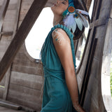 Turquoise Nomad Spirit Dress  (Adjustable size, multiway dress) - AYA Sacred Wear