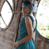 Turquoise Nomad Spirit Dress  (Adjustable size, multiway dress) - AYA Sacred Wear