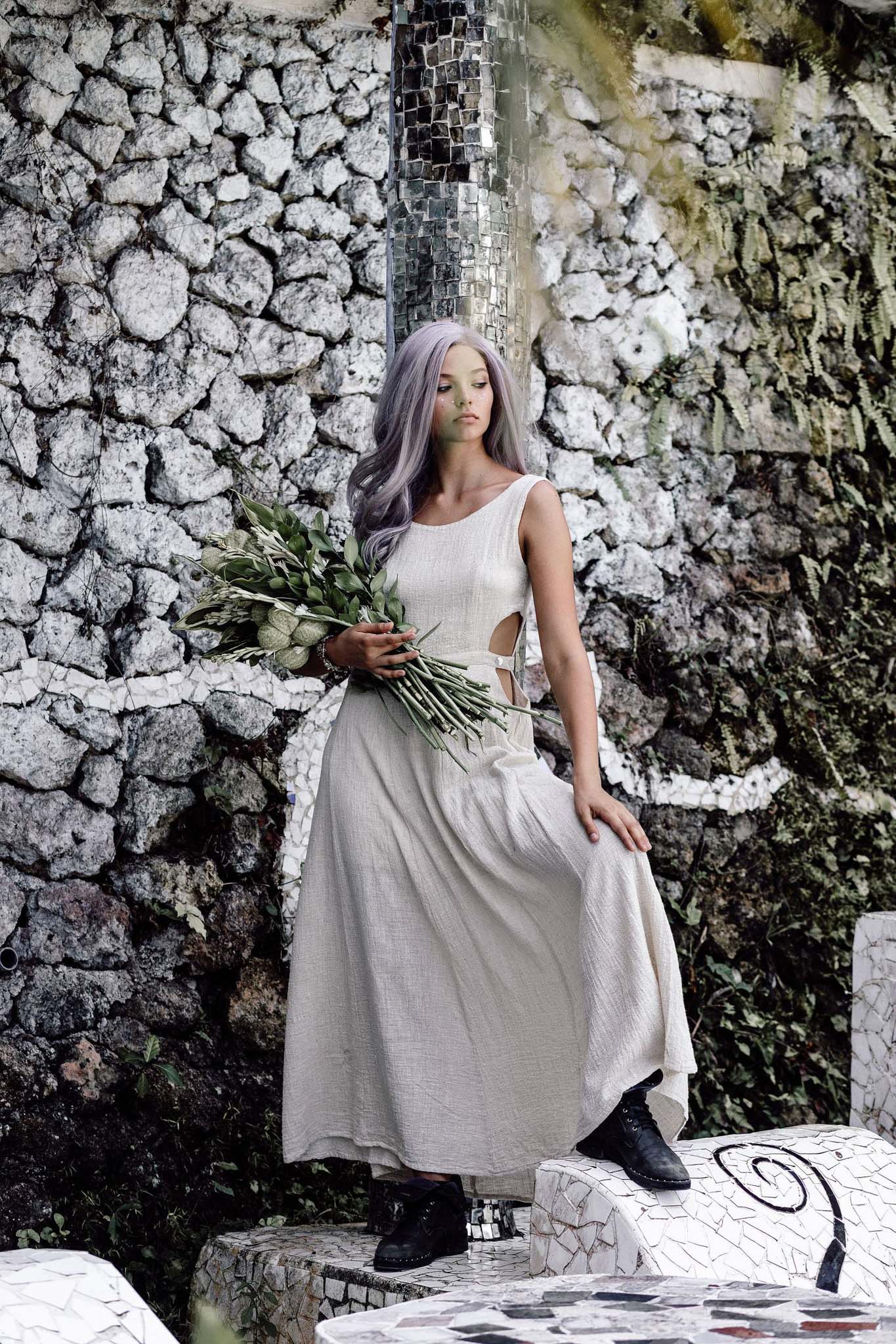 Long Boho Simple Wedding Dress - AYA SW IDR