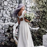 Long Boho Simple Wedding Dress - AYA SW IDR
