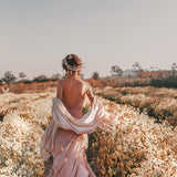 Long Maxi Boho Dress • Rose Gold Bridesmaid Bohemian Tribal Dress - AYA SW IDR