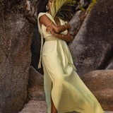Macramé Belted Boho Dress • Handmade Ombre Organically Dyed Dress - AYA SW IDR