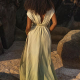 Macramé Belted Boho Dress • Handmade Ombre Organically Dyed Dress - AYA SW IDR