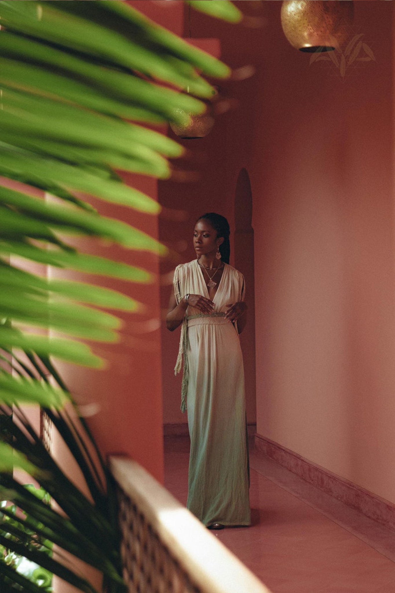 Macramé Belted Boho Dress • Handmade Ombre Organically Dyed Dress - AYA SW IDR