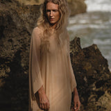 Mahadevi Dress Inka Gold – Pure Silk Chiffon Goddess Gown - AYA SW IDR