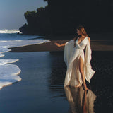 Makosh Goddess Dress • Off - White Organic Wedding Dress • Multiway Boho Wrap Dress - AYA SW IDR