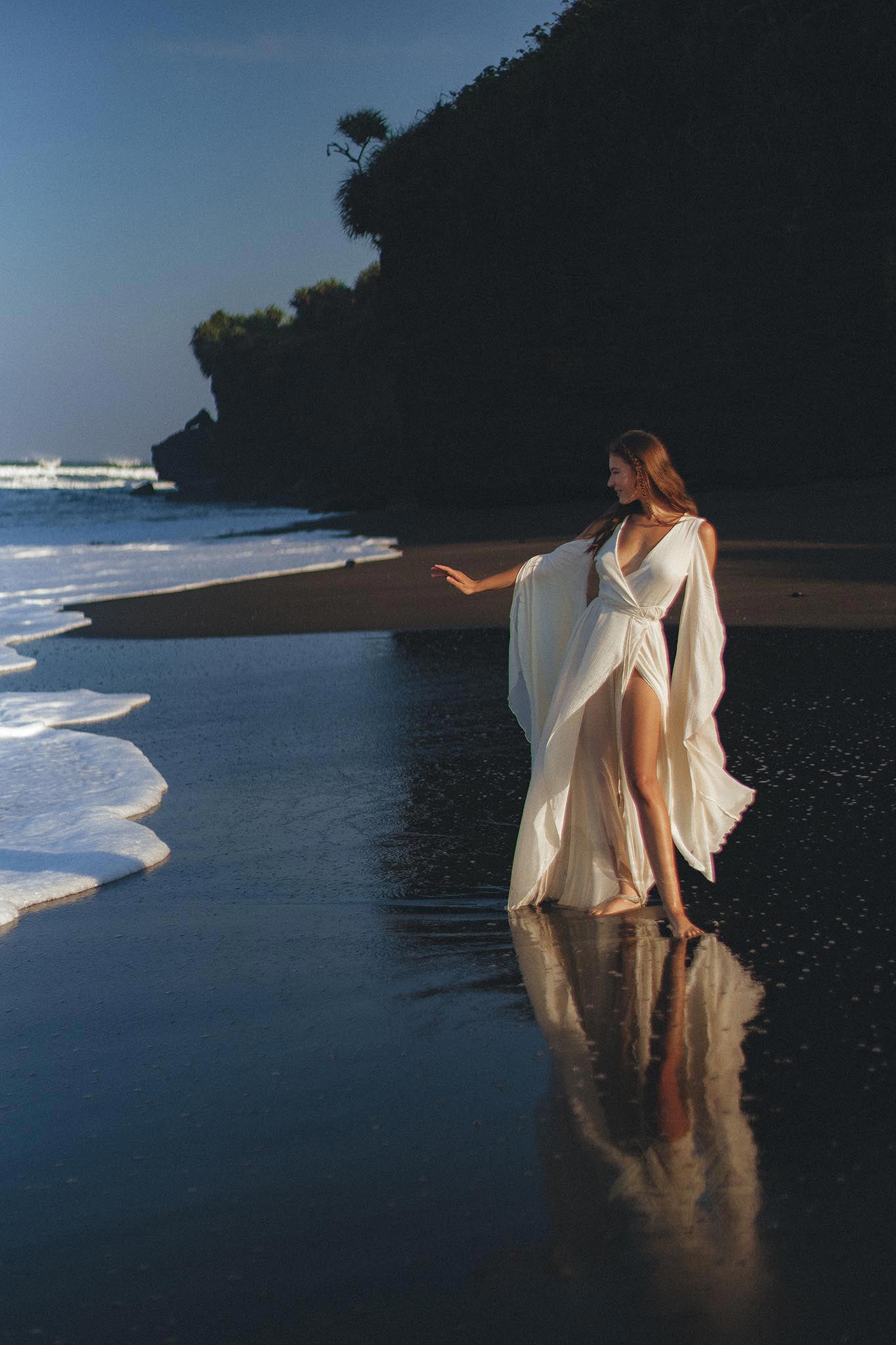 Makosh Goddess Dress • Off - White Organic Wedding Dress • Multiway Boho Wrap Dress - AYA SW IDR
