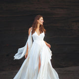 Makosh Goddess Dress • Off - White Organic Wedding Dress • Multiway Boho Wrap Dress - AYA SW IDR