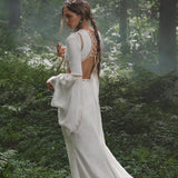 Mandara Dress in Ivory Colour – Organic Boho Wedding Dress - AYA SW IDR