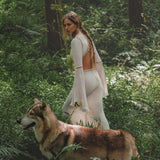 Mandara Dress in Ivory Colour – Organic Boho Wedding Dress - AYA SW IDR
