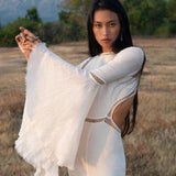 Mandara Dress in Ivory Colour – Organic Boho Wedding Dress - AYA SW IDR