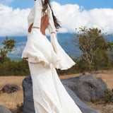 Mandara Dress in Ivory Colour – Organic Boho Wedding Dress - AYA SW IDR