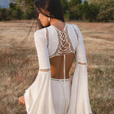 Mandara Dress in Ivory Colour – Organic Boho Wedding Dress - AYA SW IDR
