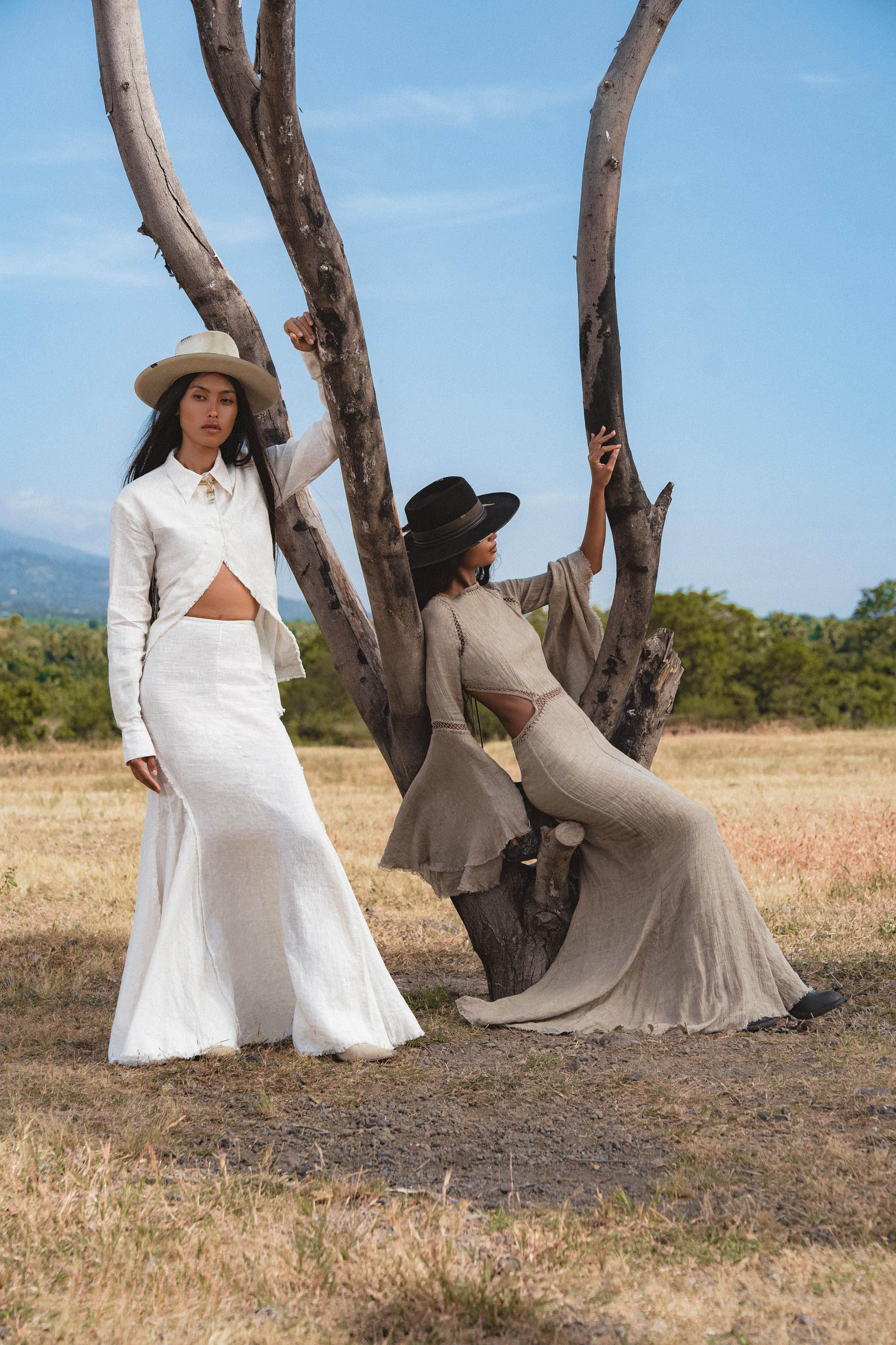 Mandara Dress in Light Sage — Sustainable Linen Open Back Macrame Dress - AYA SW IDR