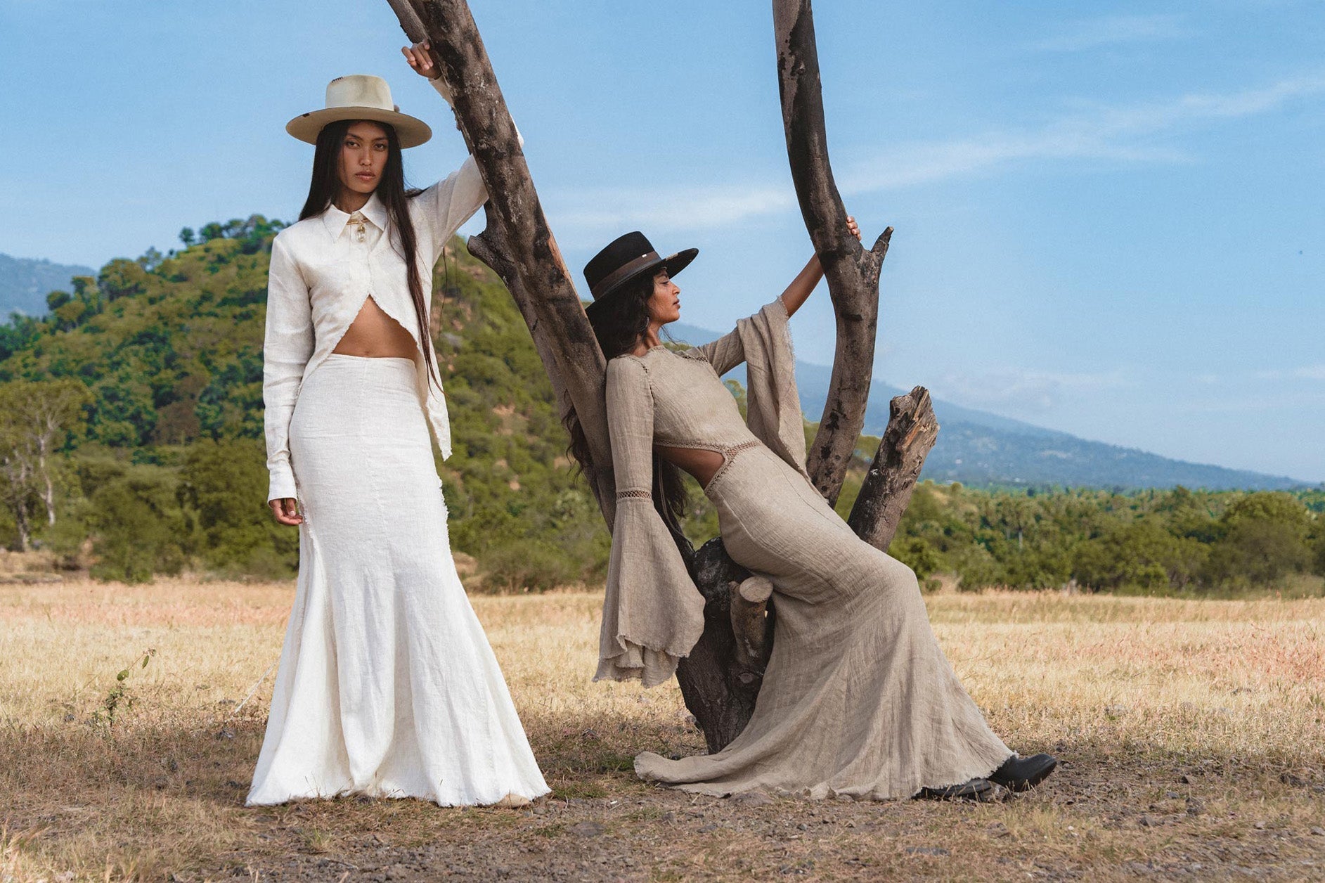 Mandara Dress in Light Sage — Sustainable Linen Open Back Macrame Dress - AYA SW IDR