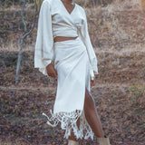 Maxi Skirt • Boho Wrap Skirt • Long Maxi Skirt • Wrap Around Skirt • Bohemian Tribal Skirt Women - AYA SW IDR